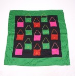 Chanel Green Bag Motif Silk Scarf