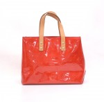Louis Vuitton Reade PM Red Vernis Leather Hand Bag