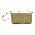 Chanel Green Quilted Leather Shoulder Small Bag