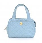 Chanel Blue Quilted Leather Hand Bag