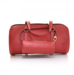 Louis Vuitton Soufflot Red Epi Leather Shoulder Bag + Pouch