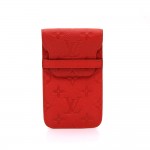 Louis Vuitton Red Monogram Leather iPhone Case