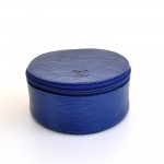Louis Vuitton Ecrin Bijoux Blue Epi Leather Jewelry Case