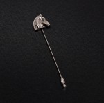 Hermes Horse Head Silver Tone Pin Brooch