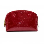 Louis Vuitton Red Vernis  Pomme D'amour Leather Cosmetic Pouch
