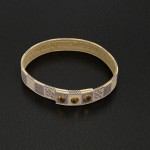 Louis Vuitton White Damier Azur Canvas Double Wrap Bracelet Bangle