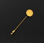 Hermes Mat Gold Tone Pin Brooch
