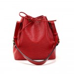 Louis Vuitton Petit Noe Red Epi Leather Shoulder Bag
