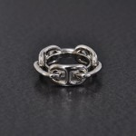 Hermes Ragate Silver Tone Scarf Ring