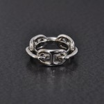 Hermes Ragate Silver Tone Scarf Ring