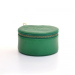 Chanel Green Caviar Leather Large Jewelry Case Pouch