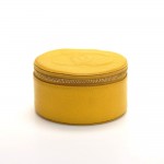 Chanel Yellow Caviar Leather Large Jewelry Case Pouch