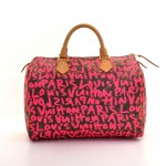 Louis Vuitton Graffiti Speedy 30 Monogram Canvas City Hand Bag