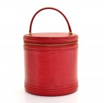 Louis Vuitton Cannes Red Epi Leather Vanity Hand Bag