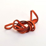 Hermes Orange Leather String Necklace