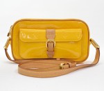 Louis Vuitton Yellow Christie Vernis Leather Shoulder Bag V468