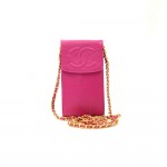 Chanel Pink Caviar Leather Mini Shoulder Case Bag