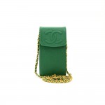 Chanel Green Caviar Leather Mini Shoulder Case Bag