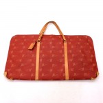 Louis Vuitton LV Cup Red Canvas Garment Suit Cover Travel Bag