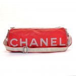 Chanel Sports Line Red Rubber x Nylon Shoulder Bag