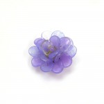Chanel Purple Flower Motif Pin Brooch
