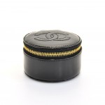 Chanel Black Patent Leather Mini Jewelry Case Pouch