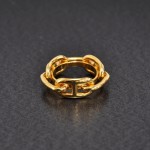 Hermes Ragate Gold Tone Chain Scarf Ring