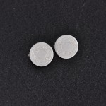 Hermes Silver Tone Round Earrings PARIS