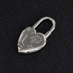 Hermes Silver Tone Heart Motif Cadena Lock Charm