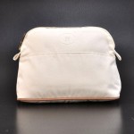 Hermes Trousse Bolide White Cotton Cosmetic Pouch