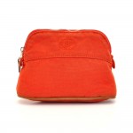 Hermes Trousse Bolide Red Cotton Small Cosmetic Pouch