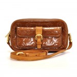 Louis Vuitton Christie MM Brown Vernis Leather Shoulder Bag