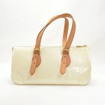 Louis Vuitton Rosewood Avenue White Vernis Leather Shoulder Hand Bag