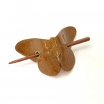 Louis Vuitton Bronze Vernis Leather Butterfly Hair Barrette